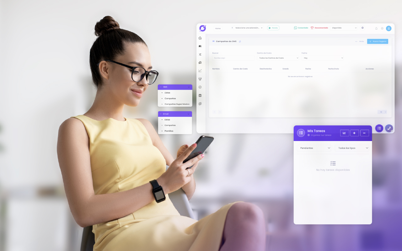 Diseño de campaña en la plataforma de SMS y Email Marketing de Raptor